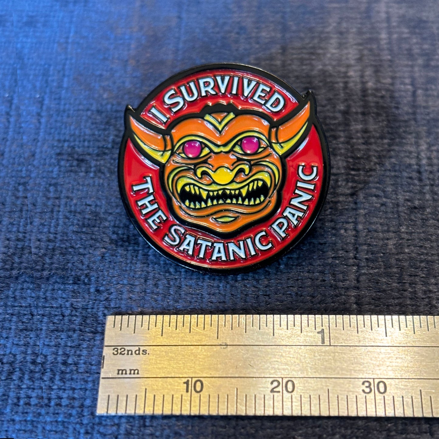 I Survived The Satanic Panic Pin