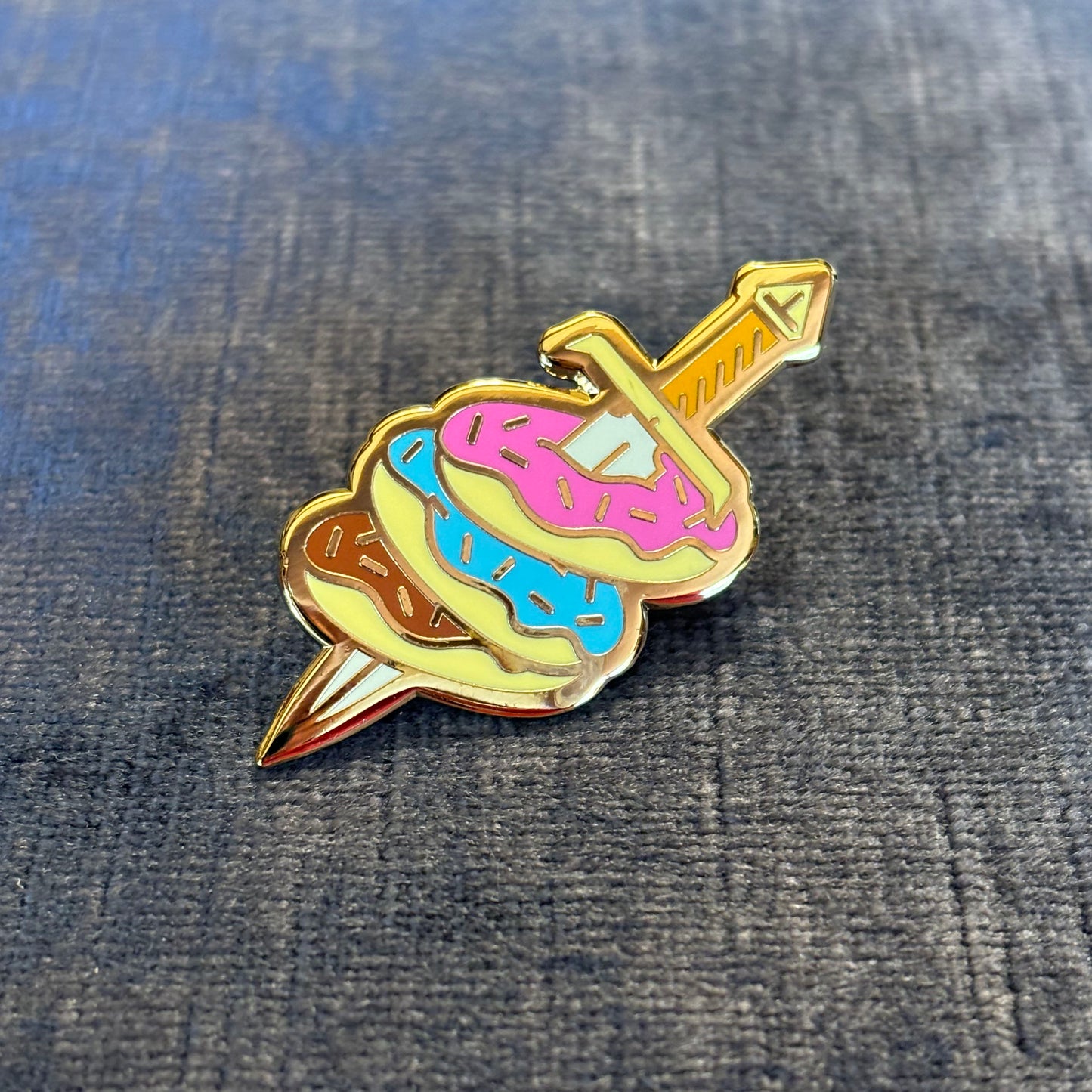 Donut Dagger Pin