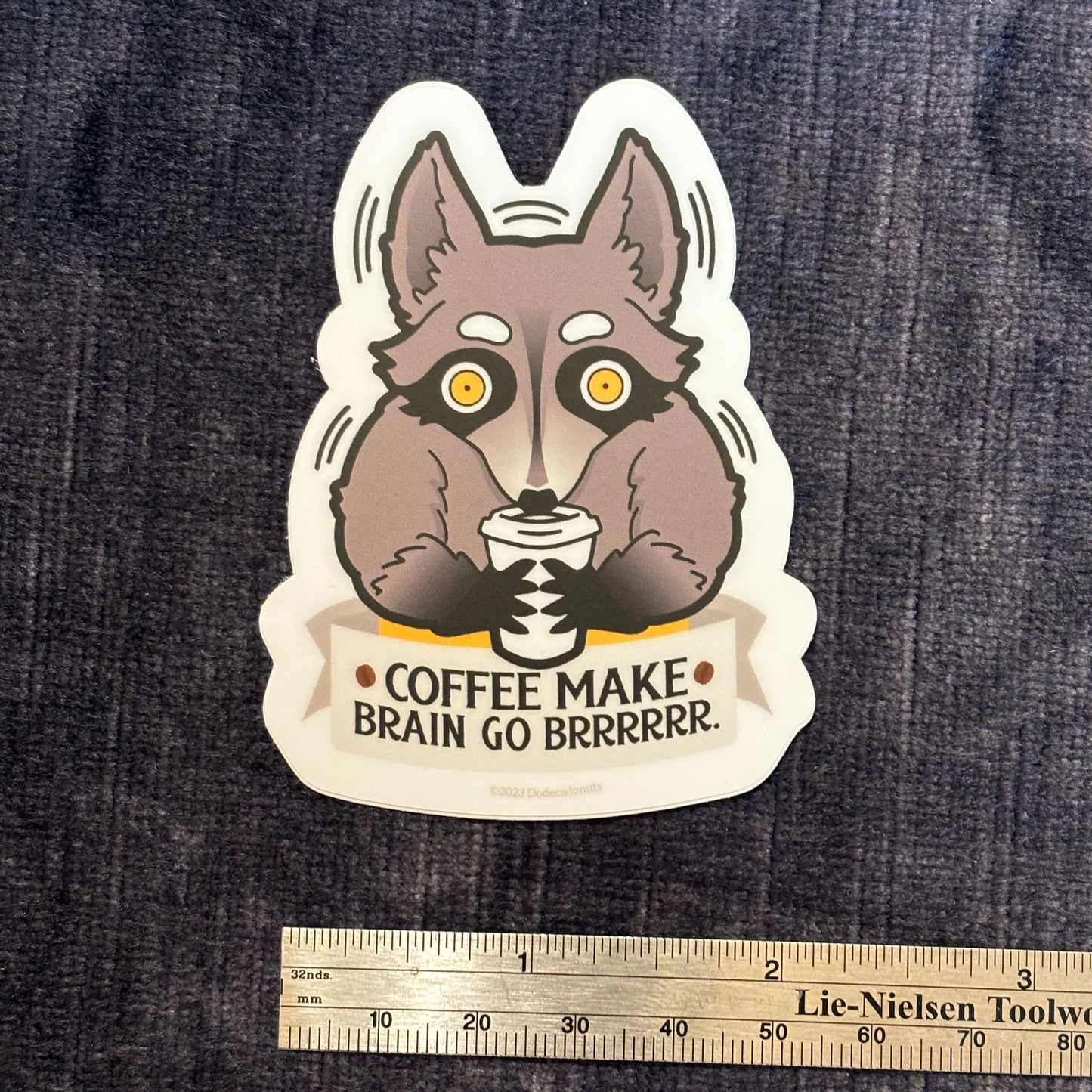 Coffee Raccoon Sticker