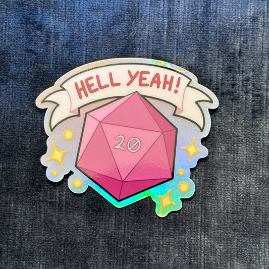 Hell Yeah! Nat 20! Sticker