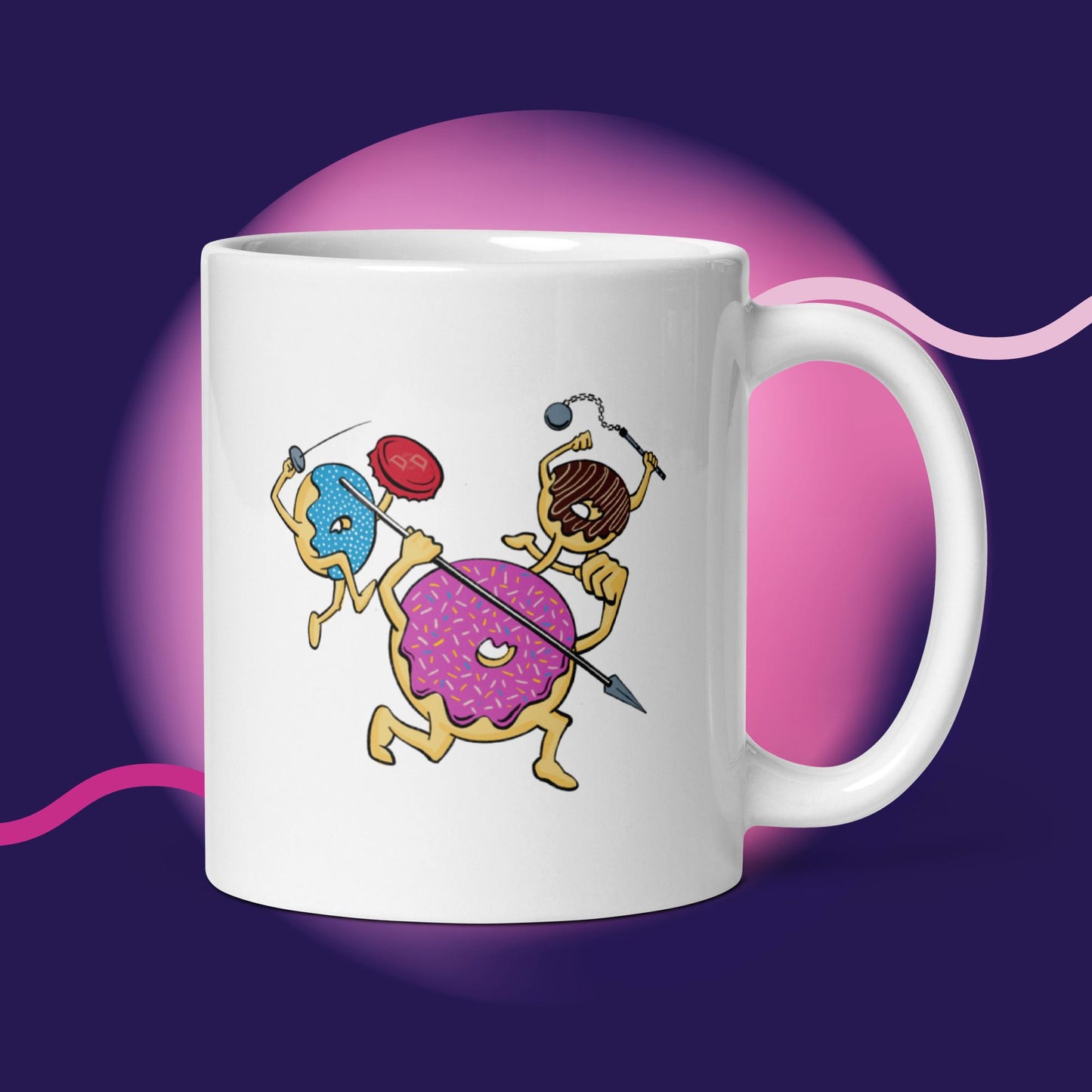 White When Donuts Attack Mug