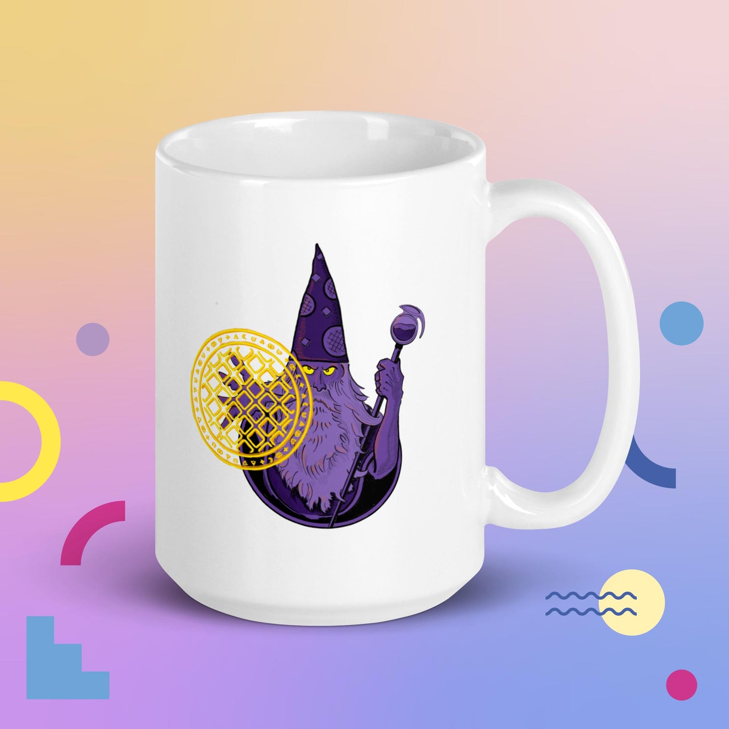 White Waffle Wizard Mug