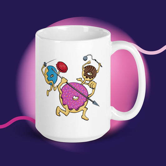 White When Donuts Attack Mug